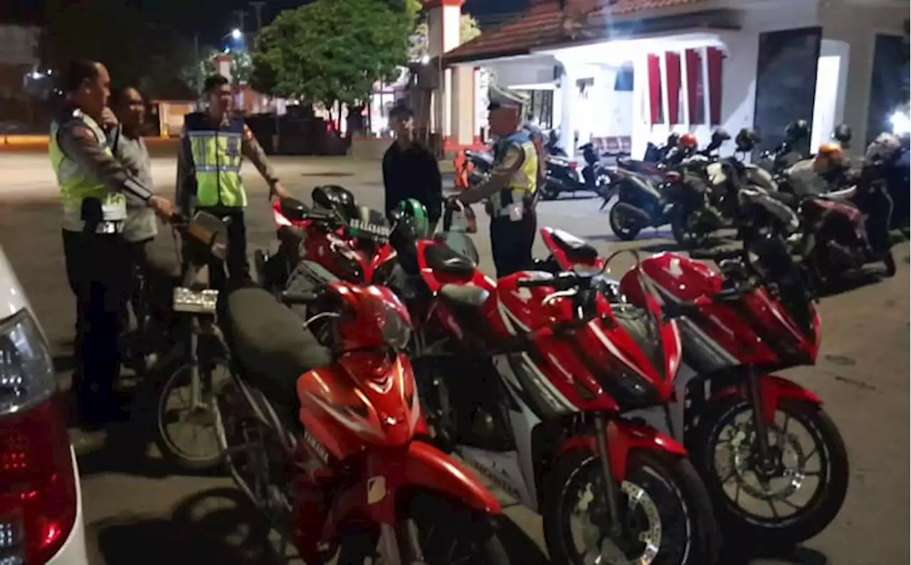 Belasan Motor Berknalpot Brong Dikukut Polisi Wonogiri