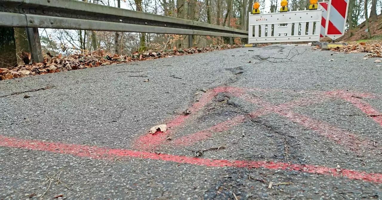 Straße hat sich teils sichtbar abgesenkt: Schäden an wichtiger Schlossberg-Höhenstraße in Homburg