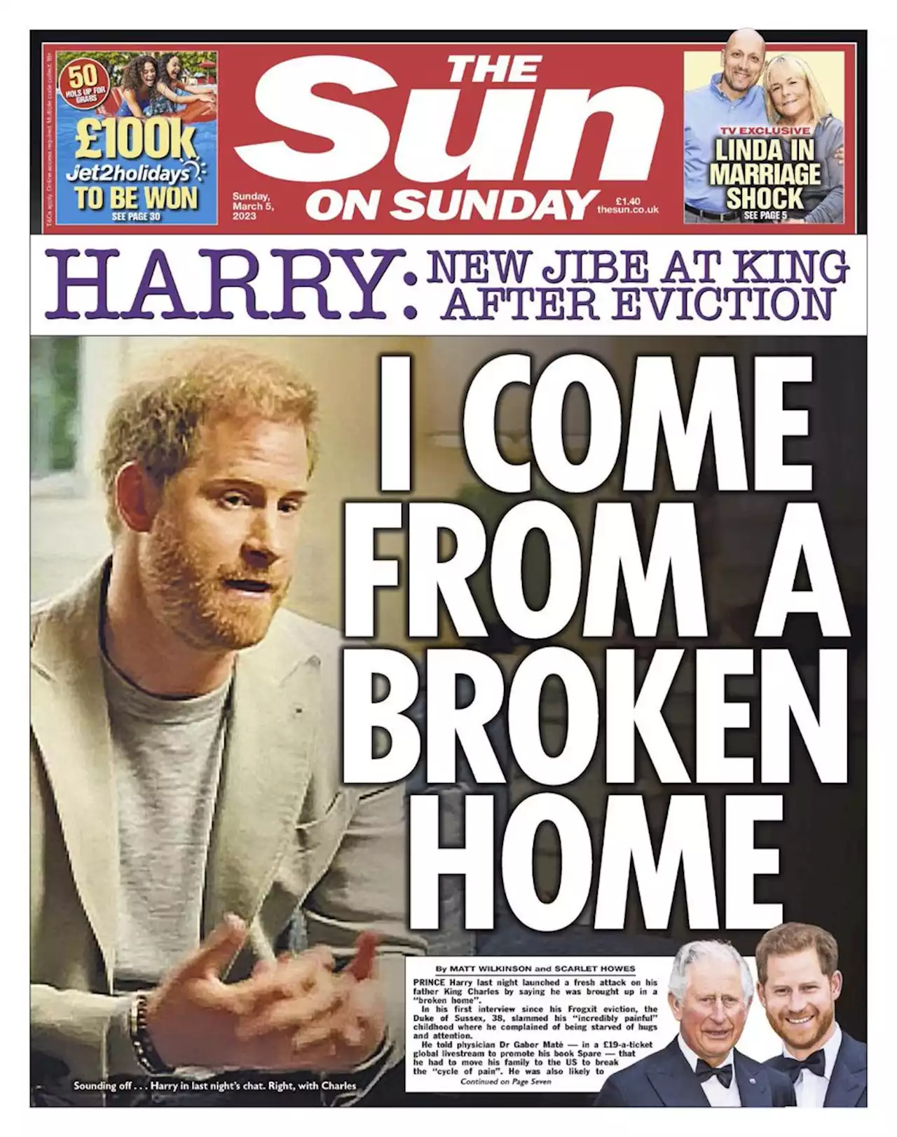 Harry launches new attack on Charles by blaming traumas on 'broken home'