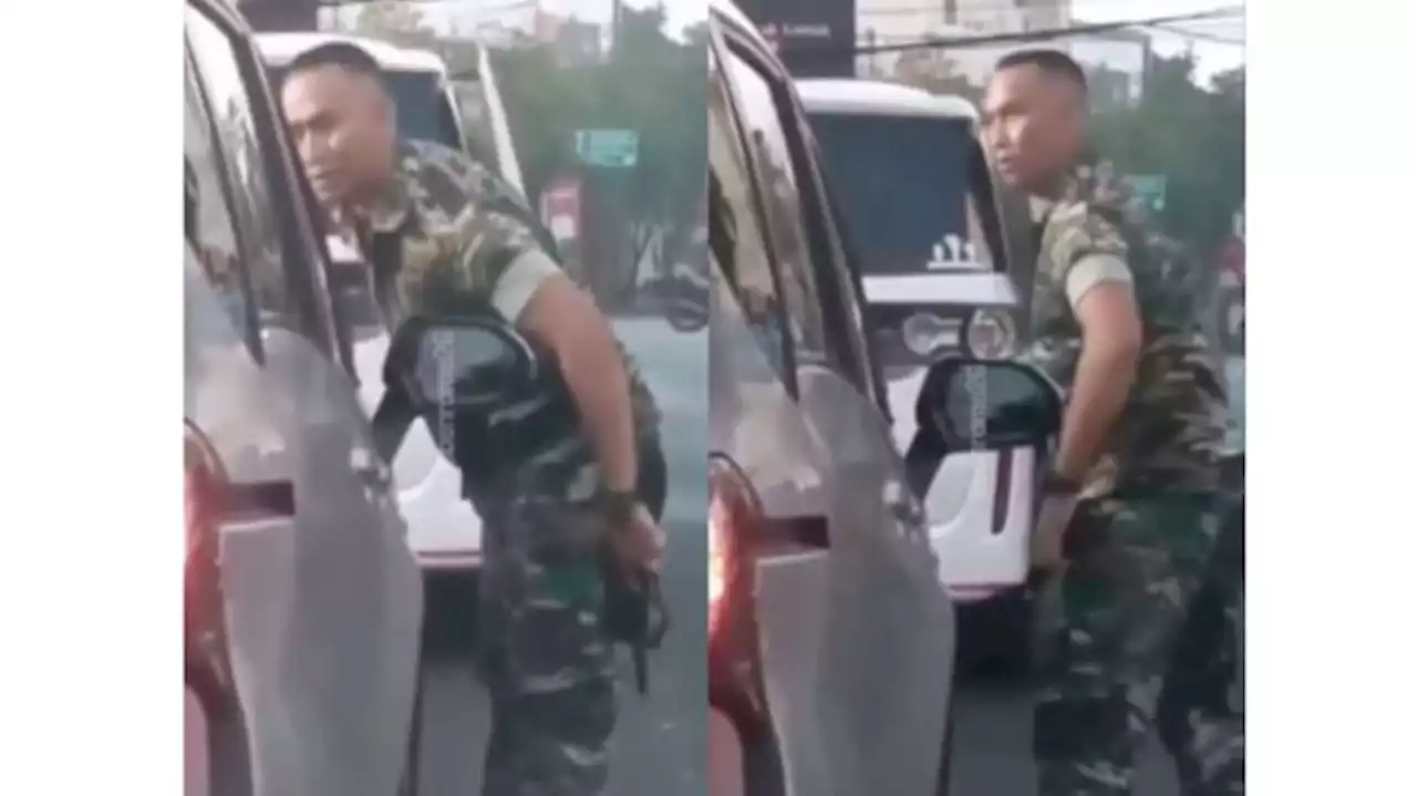 Viral Video Oknum TNI Marah dan Keluarkan Sajam di Jalan