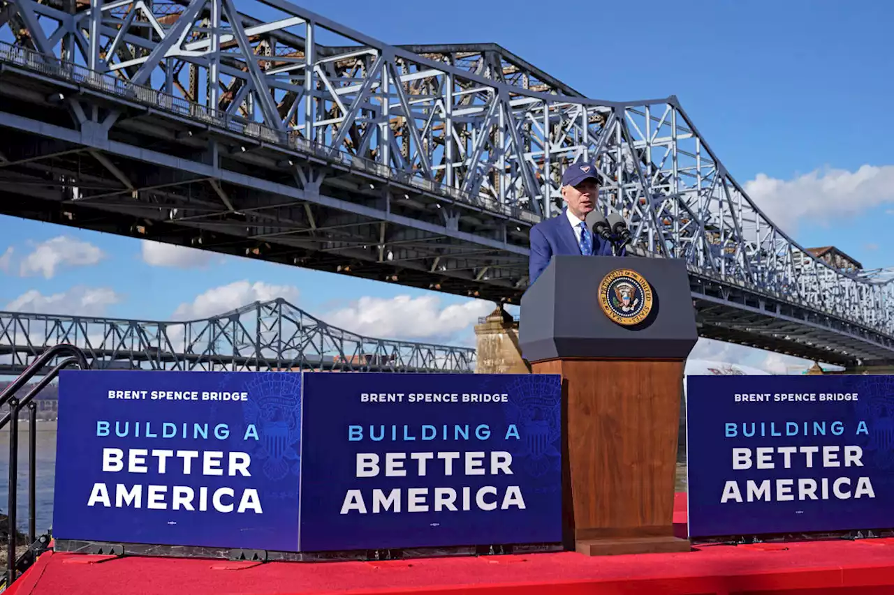 Biden bets big that voters will reward him in 2024 for new bridge and road projects