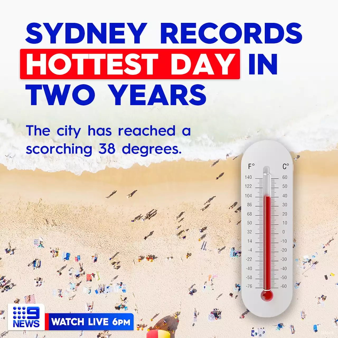 Sydney swelters through hottest day for more than two years