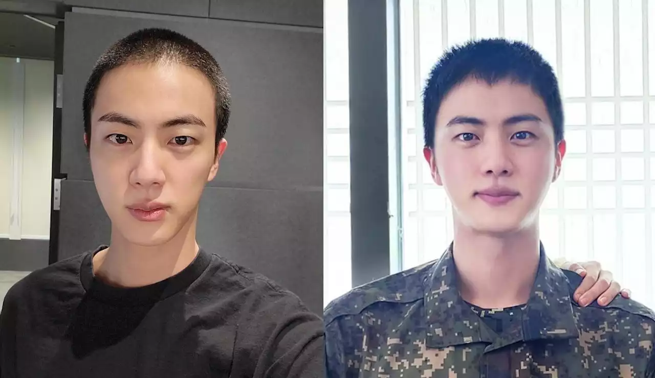 Netizens comment on BTS Jin's hair transformation throughout his military service | allkpop