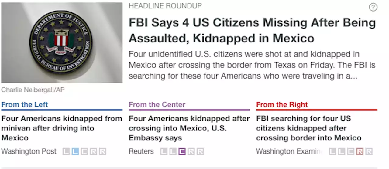 FBI Says 4 US Citizens Missing After Being Assaulted, Kidnapped in Mexico