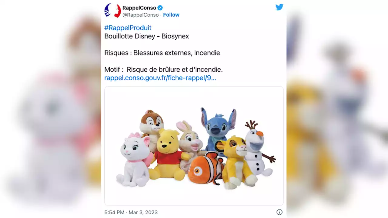 Rappel de produits : attention à ces bouillottes à l'effigie Disney, vendues dans plusieurs pharmacies