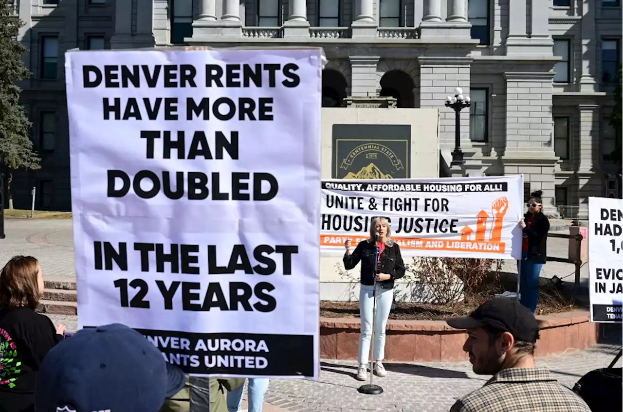 PHOTOS: Rally at Colorado state capitol to demand rent control prohibition lift