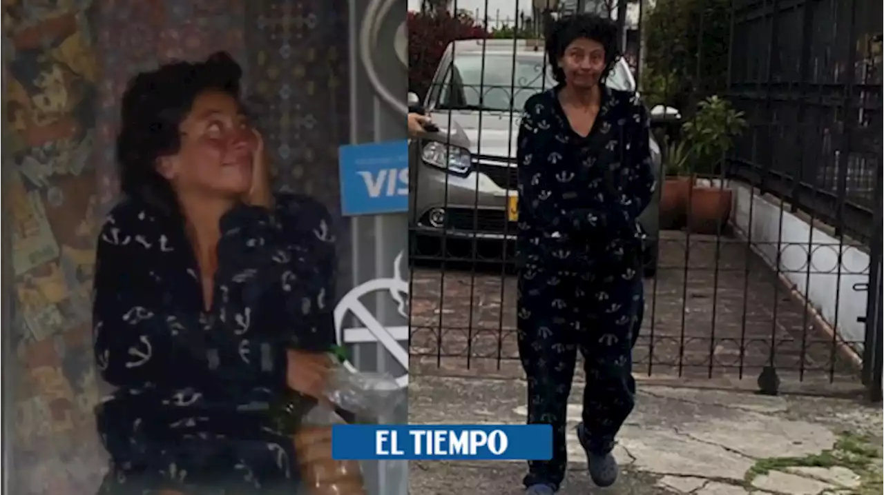 Mujer de la pijama azul que deambulaba por la calle se reencontró con su familia