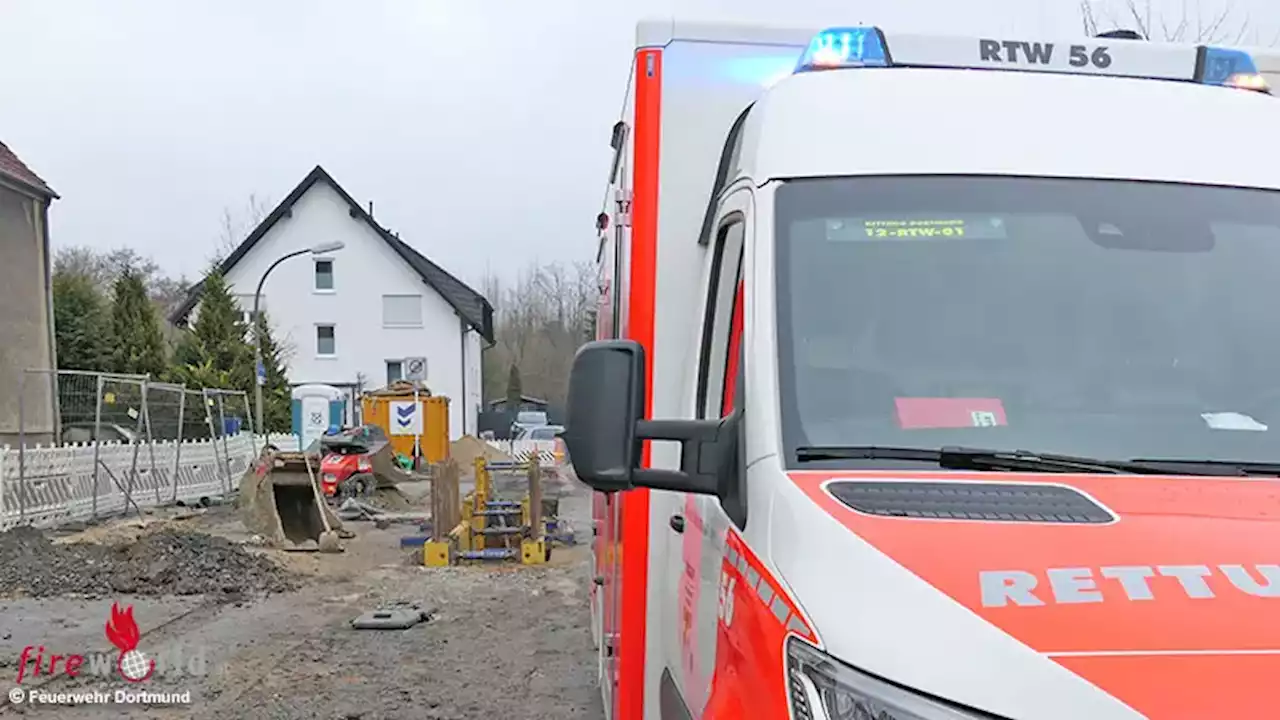 D: Verletzte Person in Dortmund aus Baugrube gerettet