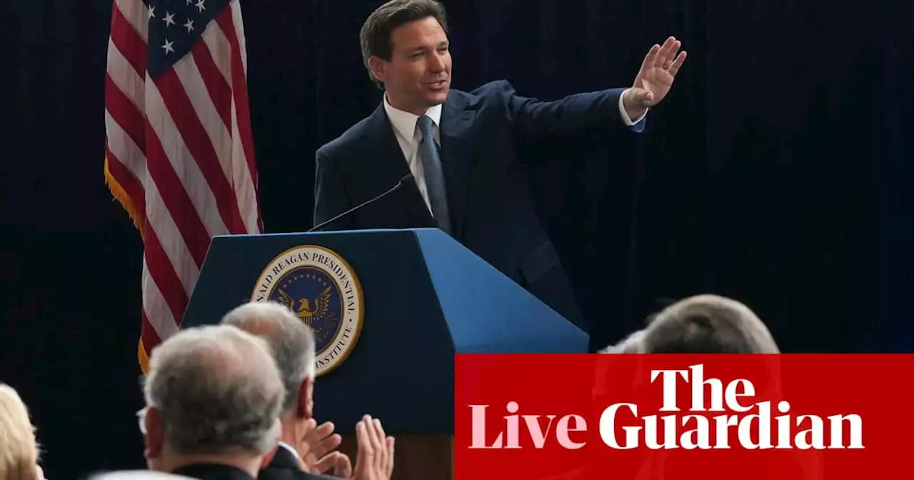 DeSantis inches closer to presidential run announcement with California speech – live