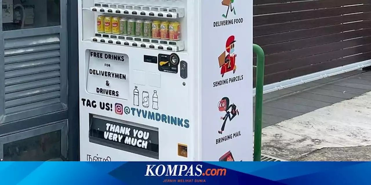 Bos Perusahaan Beri Minuman Gratis bagi Ojol dan Kurir Pakai 'Vending Machine' di Depan Rumah