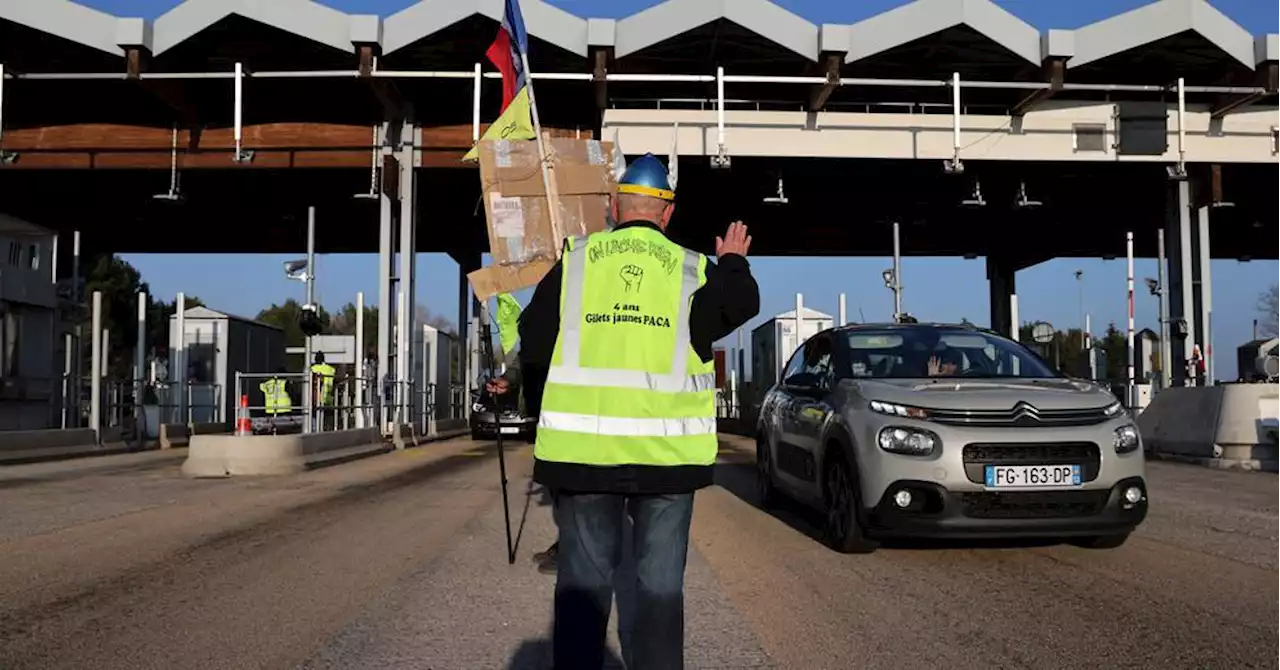 Aix : opération 'péage gratuit' des gilets jaunes sur l'A51