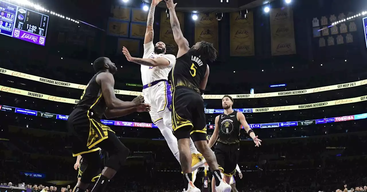 Anthony Davis leads Lakers past Warriors in Stephen Curry's return