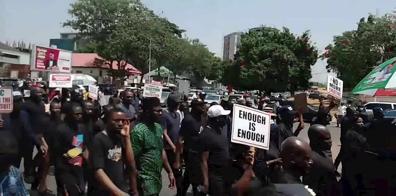BREAKING: Atiku Leads Protest Against INEC