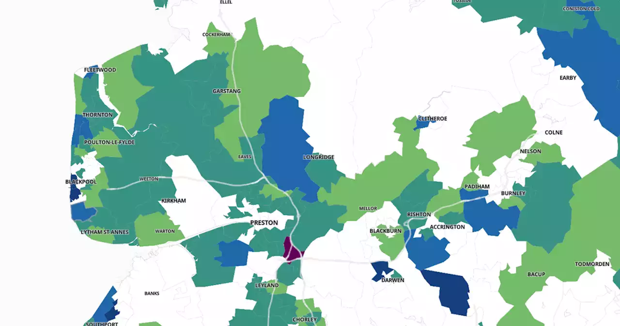 Lancashire's Covid hotspots as one area in Preston records 500% increase