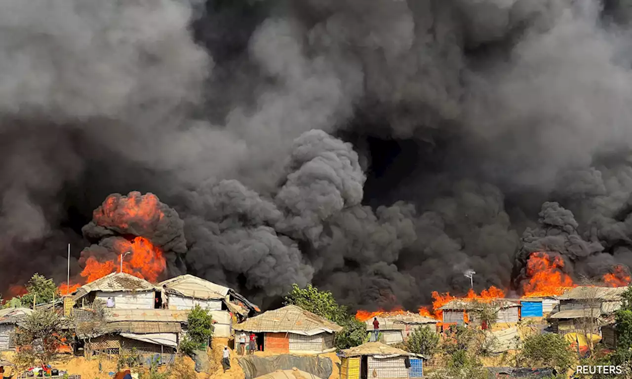 Fire destroys homes at Cox's Bazar refugee camp in Bangladesh