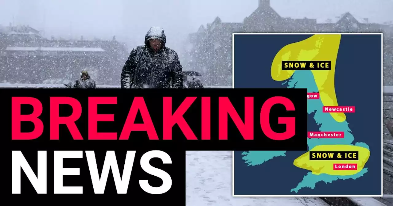 London, Cardiff and Birmingham now under severe weather warnings for snow