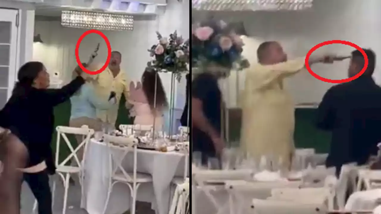 [VIDEO] Dueño del salón donde celebraban una boda amenazó a los invitados con un arma | Minuto30