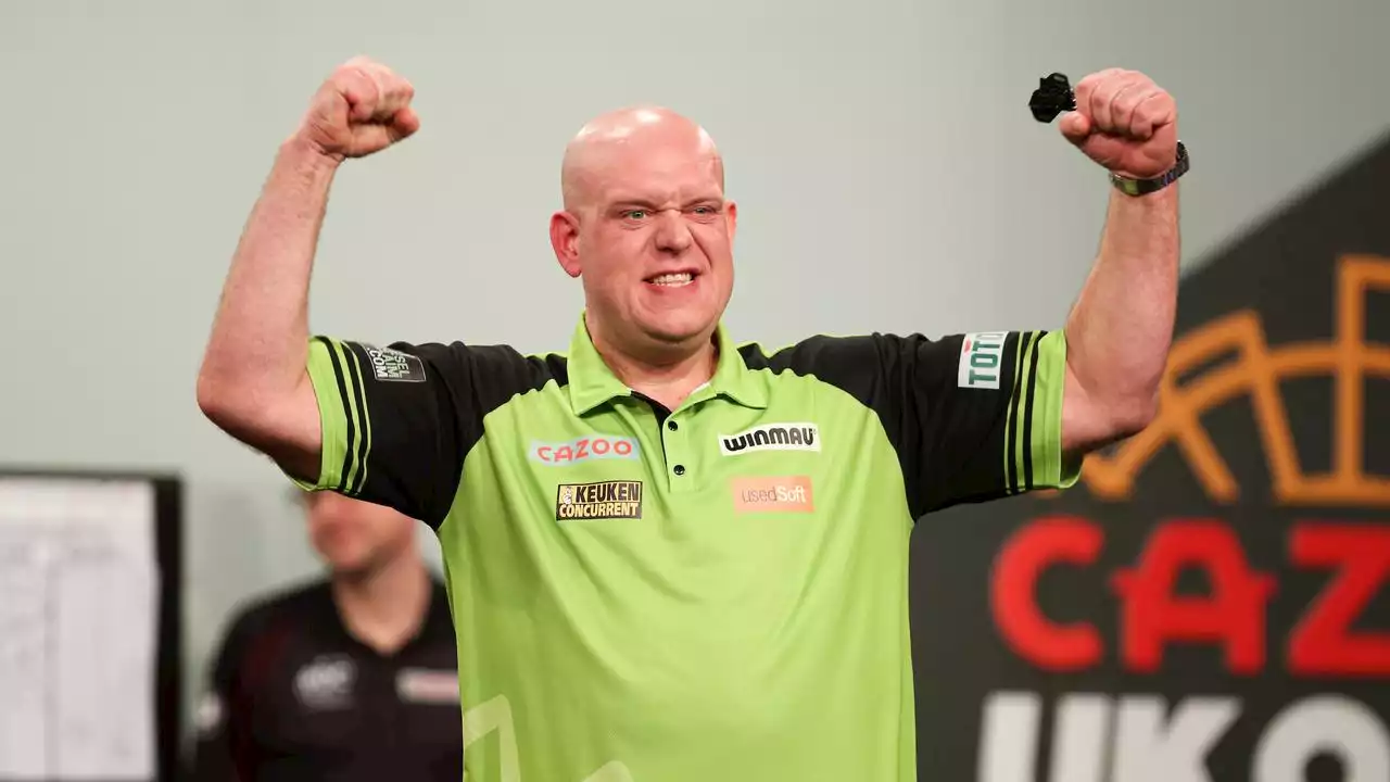 Van Gerwen bereikt finale UK Open dankzij overtuigende zege op Van den Bergh