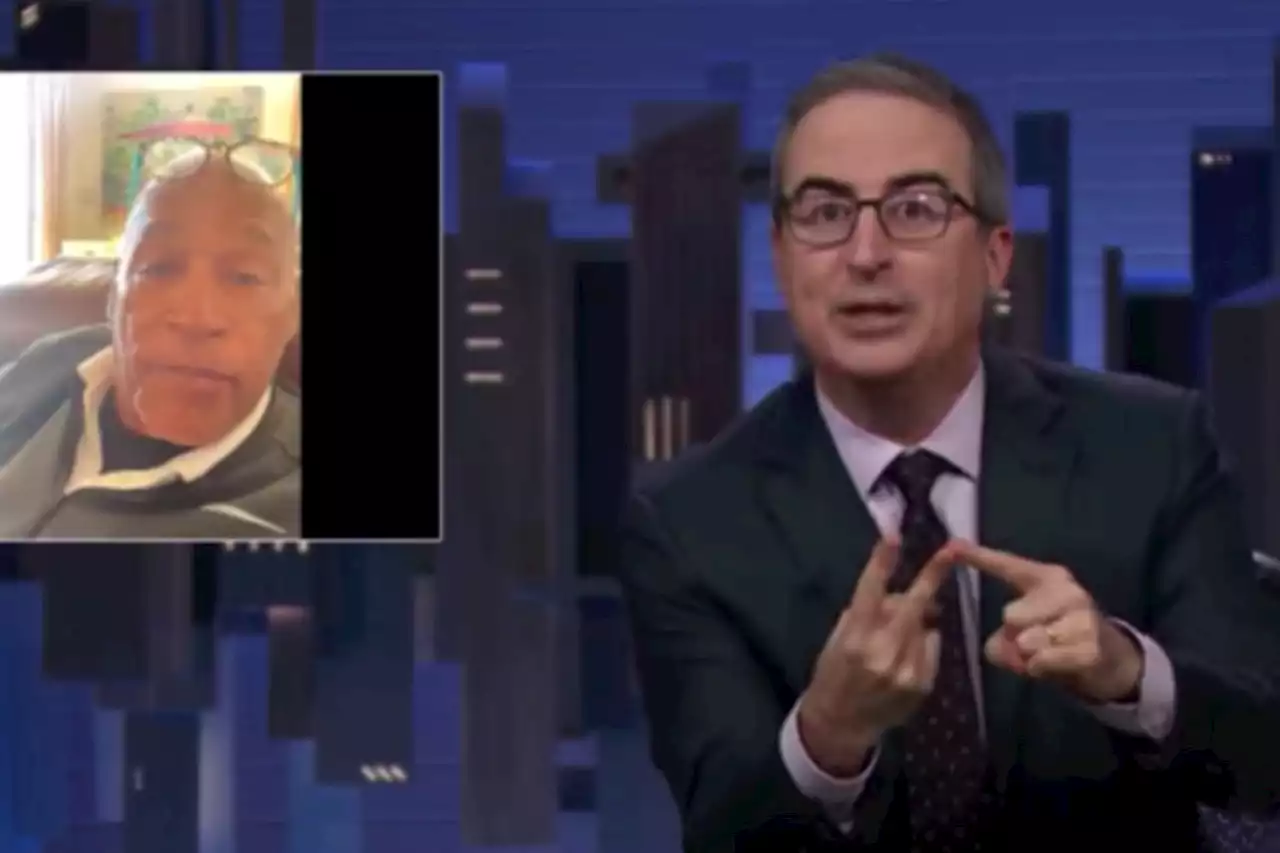 John Oliver shreds OJ Simpson for commenting on Alex Murdaugh murder trial