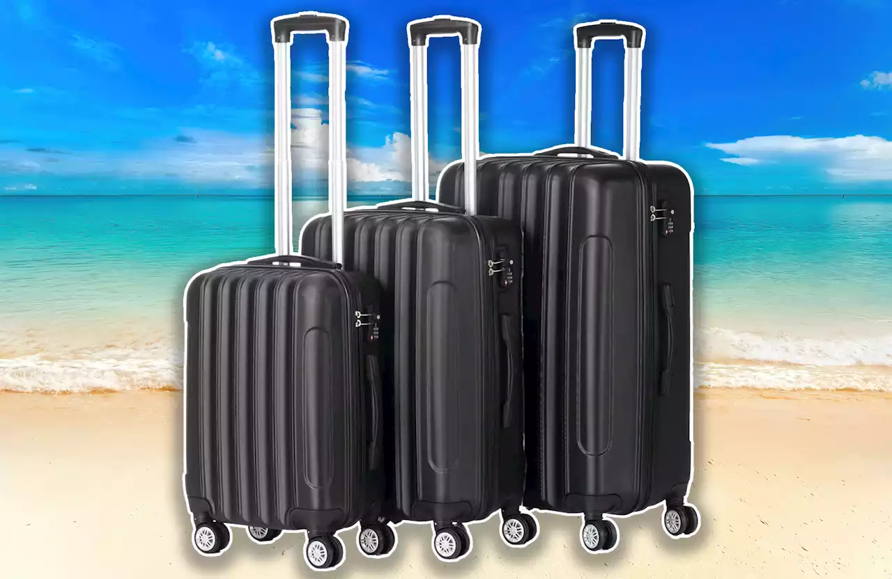 This three-piece luggage set is over 60% off at Walmart