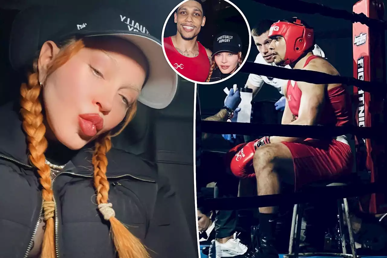 Madonna cozies up to boxer boyfriend Joshua Popper: ‘Fight night’