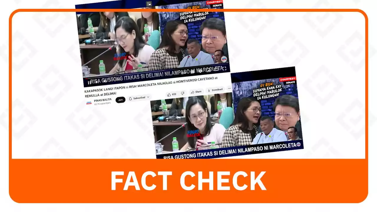 FACT CHECK: Hontiveros did not say she will assist in De Lima's escape