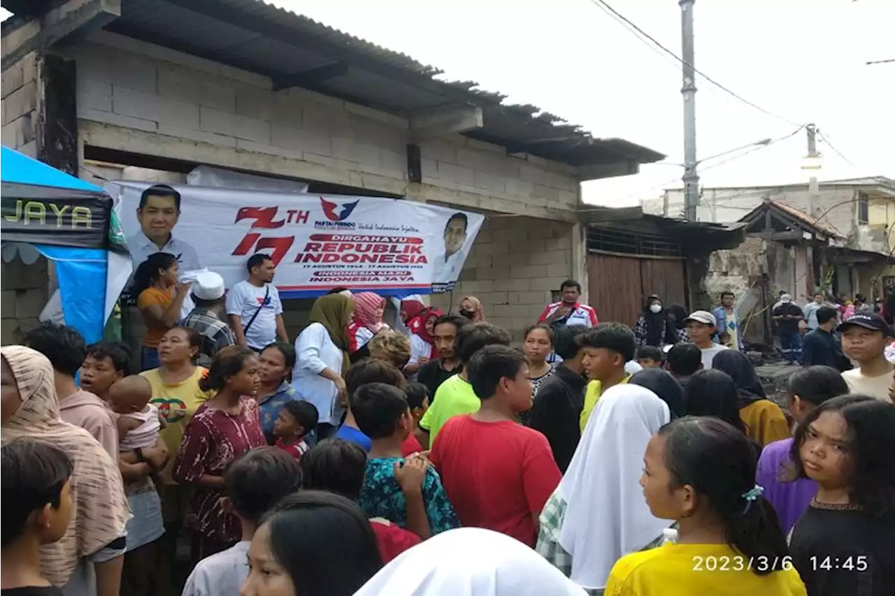 Perindo Beri Bantuan Sembako untuk Warga Korban Kebakaran Depo Pertamina Plumpang