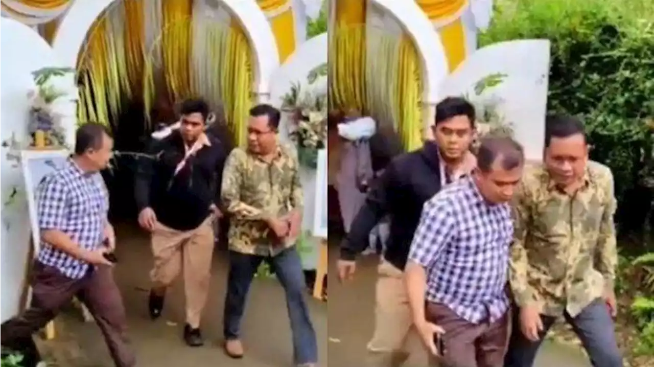 Viral Penangkapan Koruptor saat Pulang dari Hajatan, Tampak Bingung Langsung Digandeng Intel - Tribunnews.com