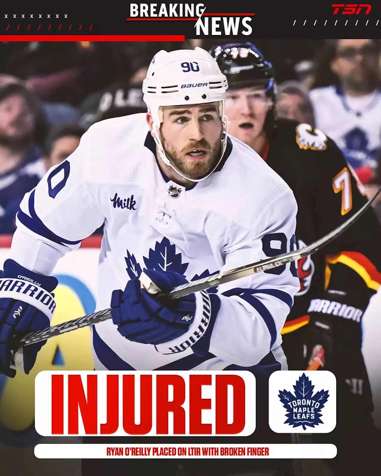 Toronto Maple Leafs Ryan O'Reilly has broken finger, will go to LTIR | TSN