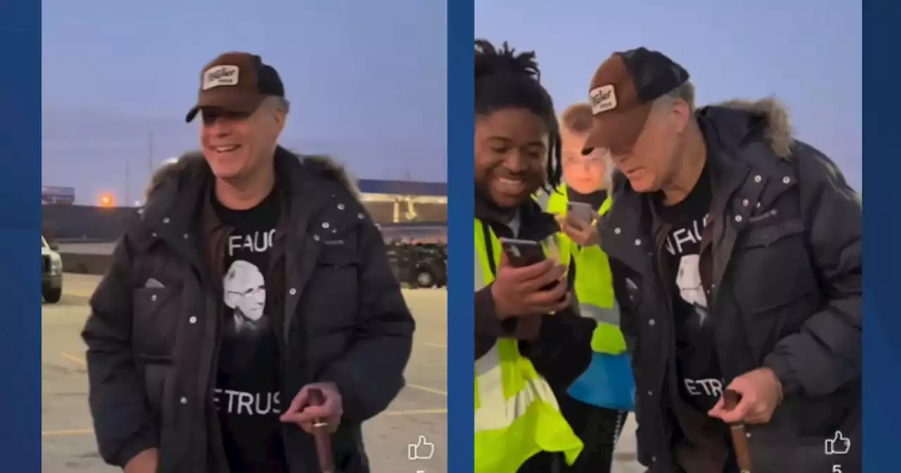 Will Ferrell interacts with fans at Beech Grove Walmart while filming