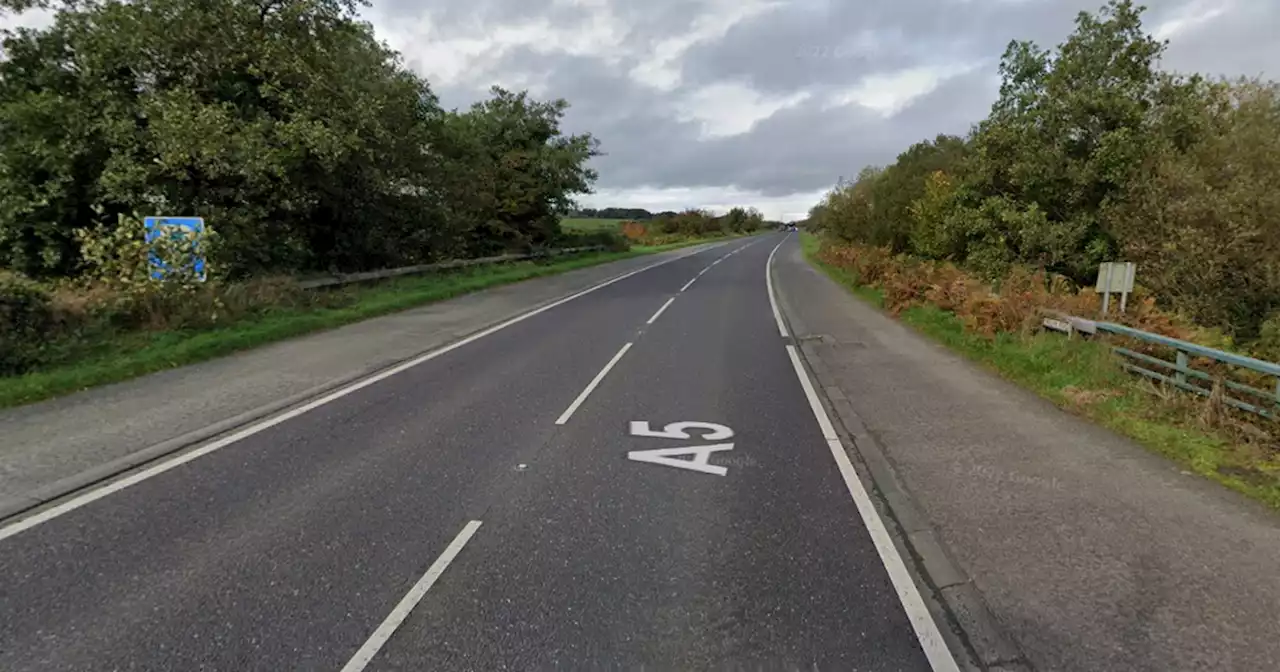 Two hospitalised following A5 crash