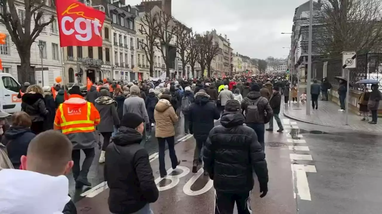 Grève du 7 mars: forte mobilisation en Seine-Maritime, plus de 10.000 manifestants à Rouen