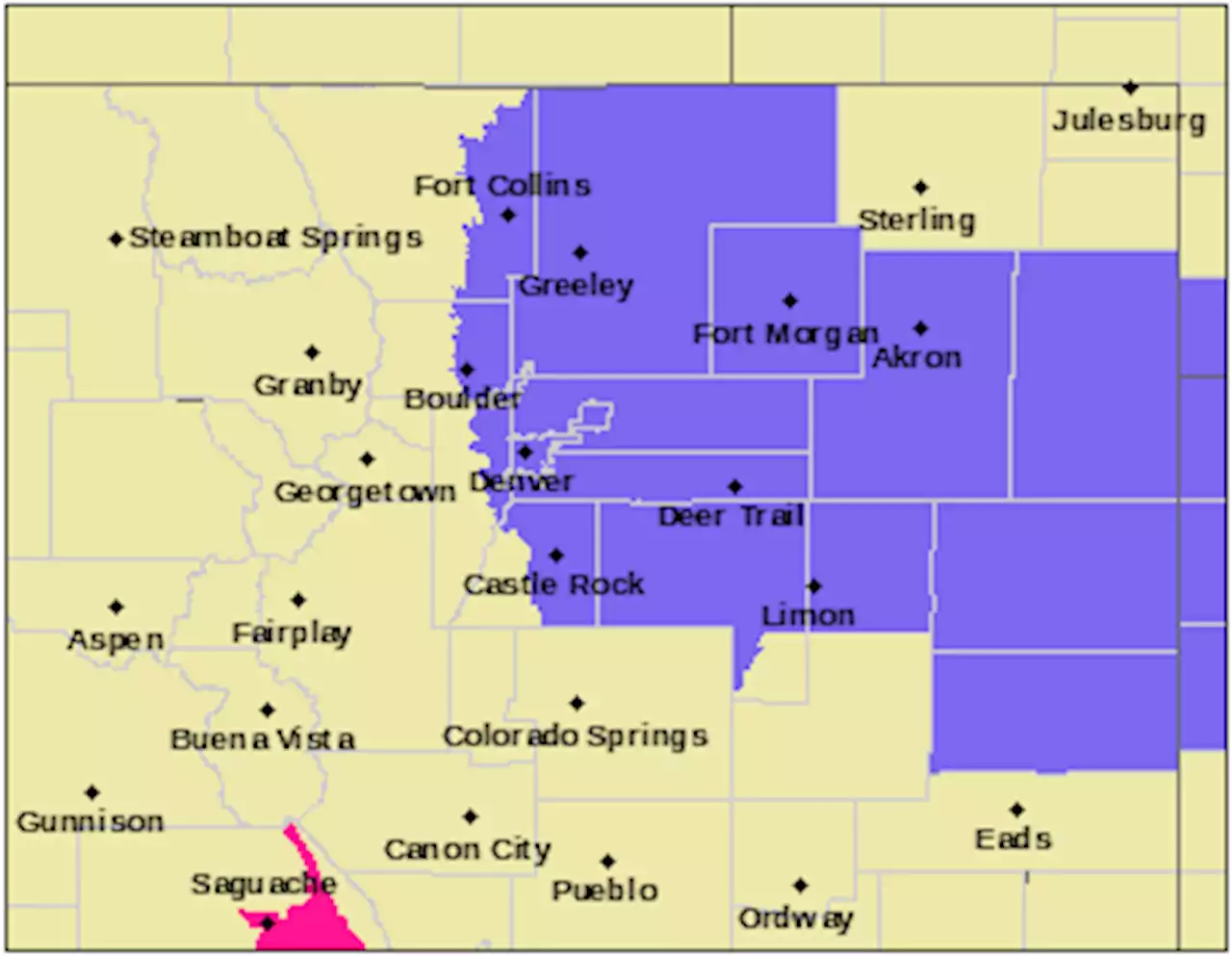 Freezing fog and drizzle for Colorado's eastern plains