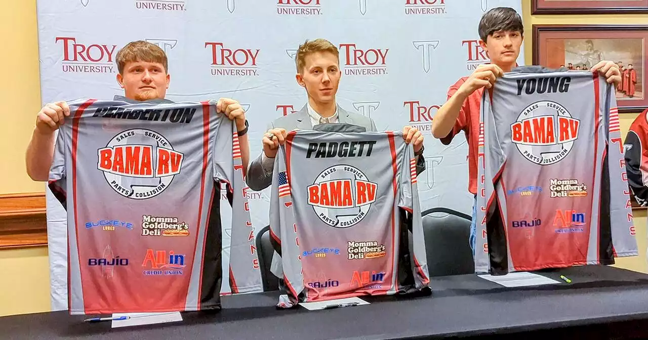 Troy University fishing team signs three