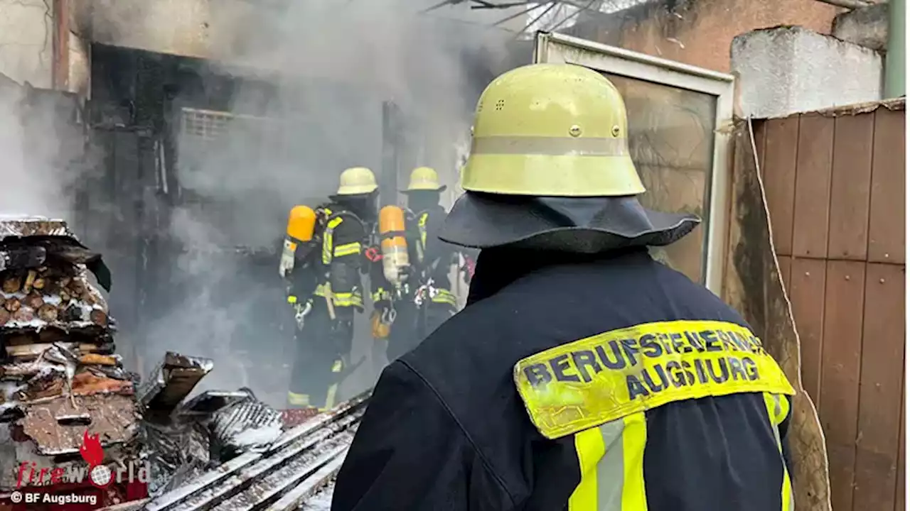 Bayern: Vollbrand einer Garage in Augsburg