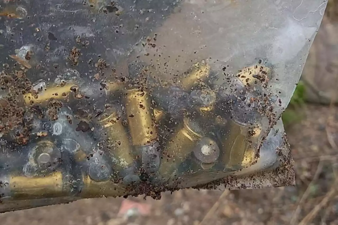 Man finds dozens of BULLETS during volunteer river clean