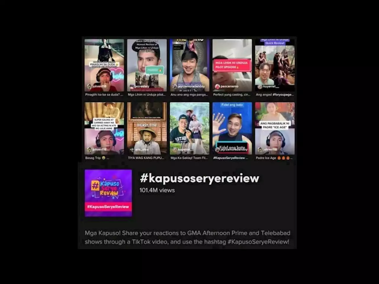 Kapuso Serye Review, may mahigit 100M views na sa TikTok!