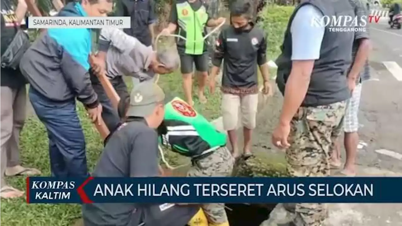 Anak Hilang Terseret Arus Selokan