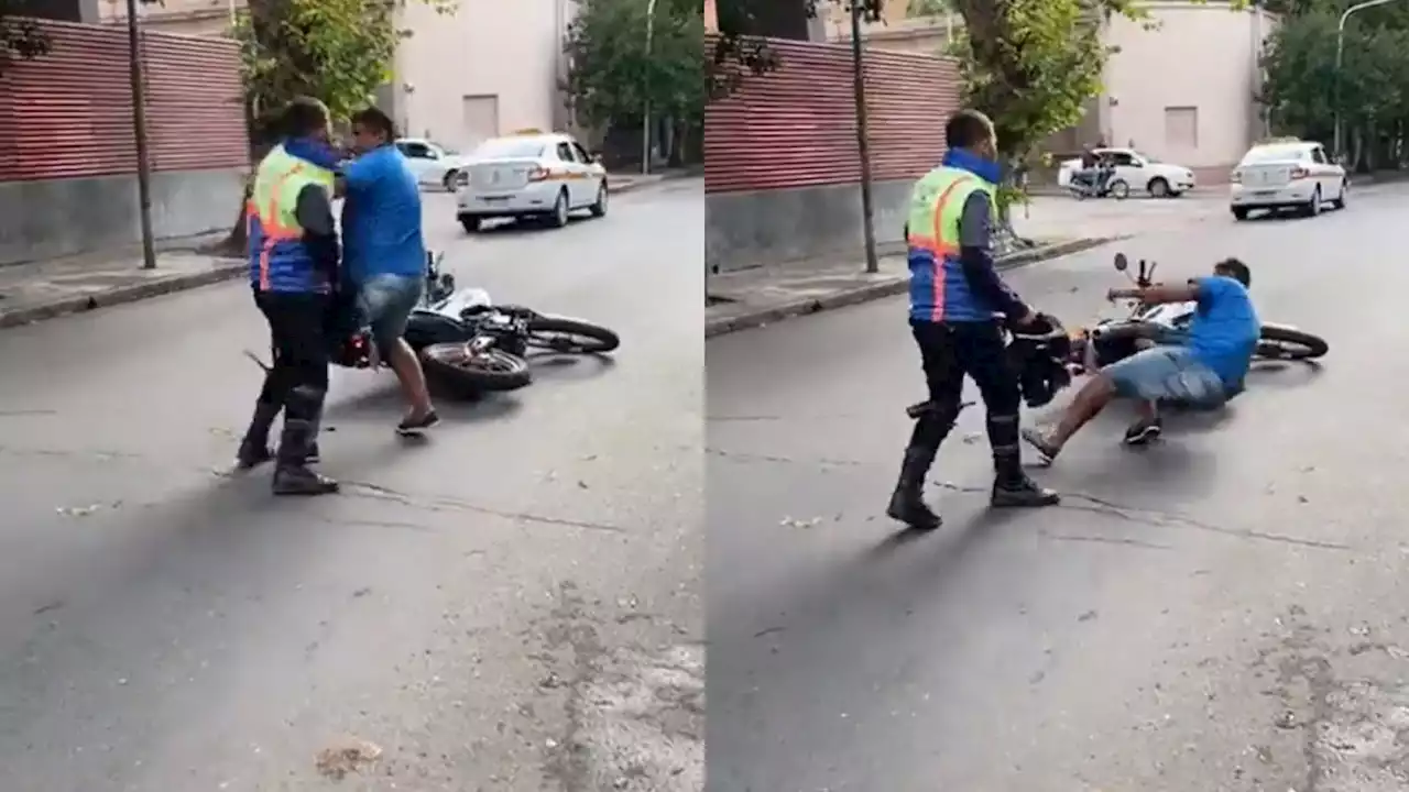 VIDEO: Un agente de tránsito golpeó violentamente a un taxista en Tucumán