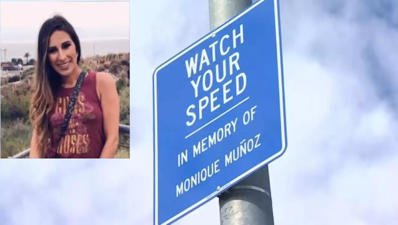 Monique Muñoz Memorial Sign Unveiled at Site of Deadly High-Speed Lamborghini Crash