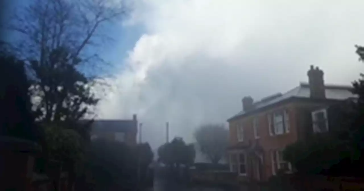 Huge leak sends water shooting into the air and disrupts trams