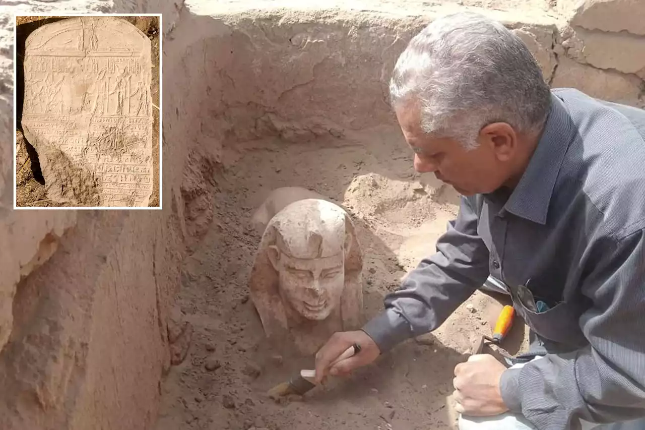 Archaeologists in Egypt unearth Sphinx-like Roman-era statue