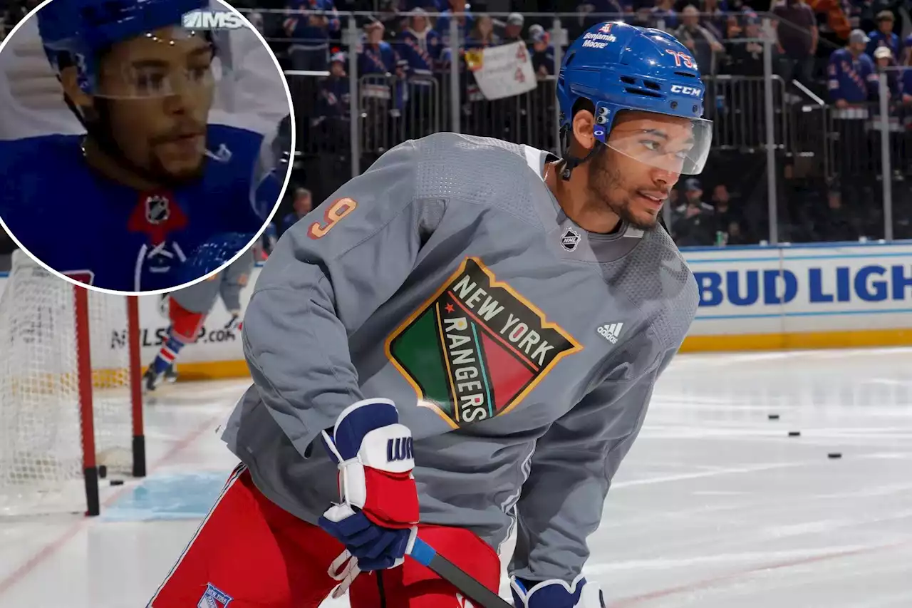 Rangers’ K’Andre Miller returns rested after spitting suspension