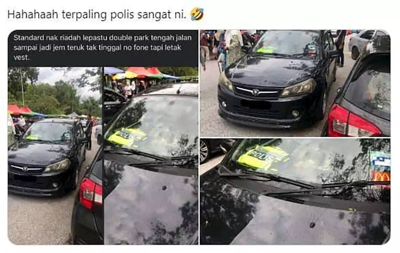 Pics of 'police car' obstructing traffic at Ipoh's Polo Ground - cops now looking for owner of images - paultan.org