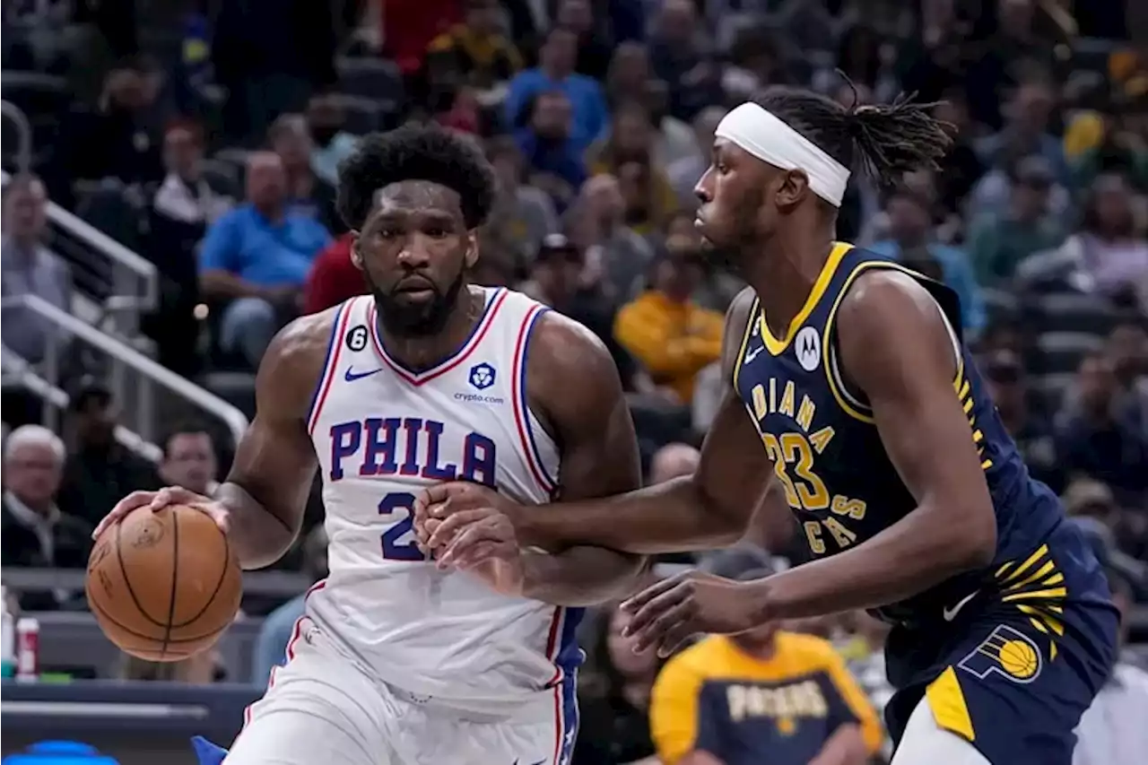 Joel Embiid, James Harden lead Sixers to a 147-143 victory over Indiana Pacers in defenseless game