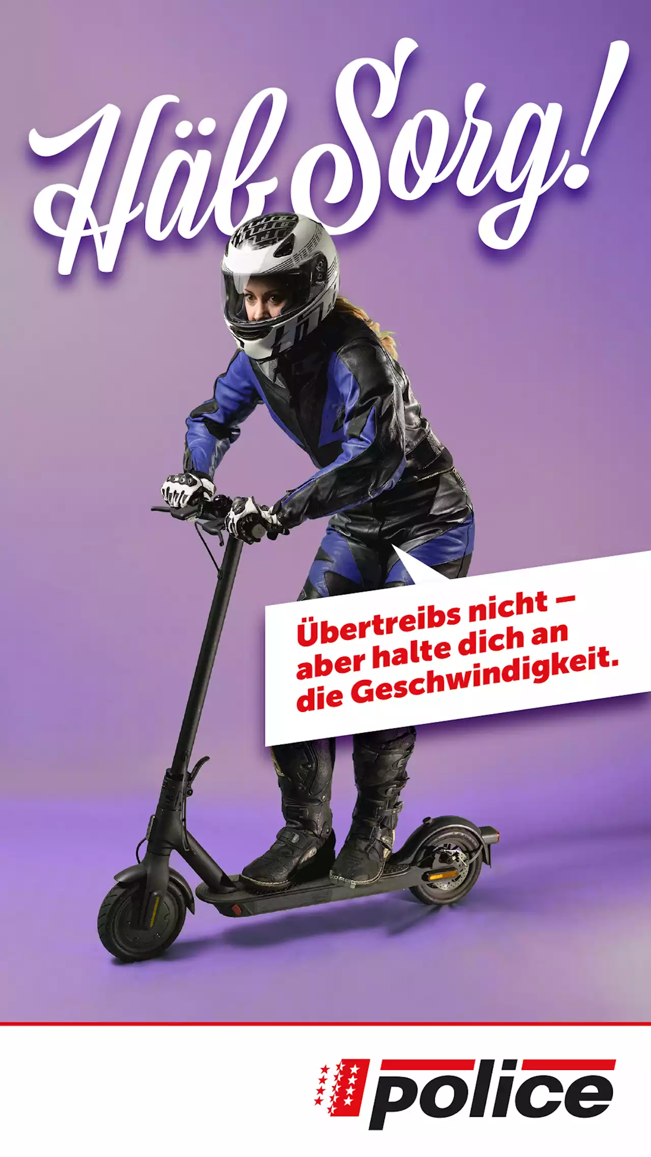 Kanton Wallis: E-Trottinett – Kampagne „Häb Sorg“