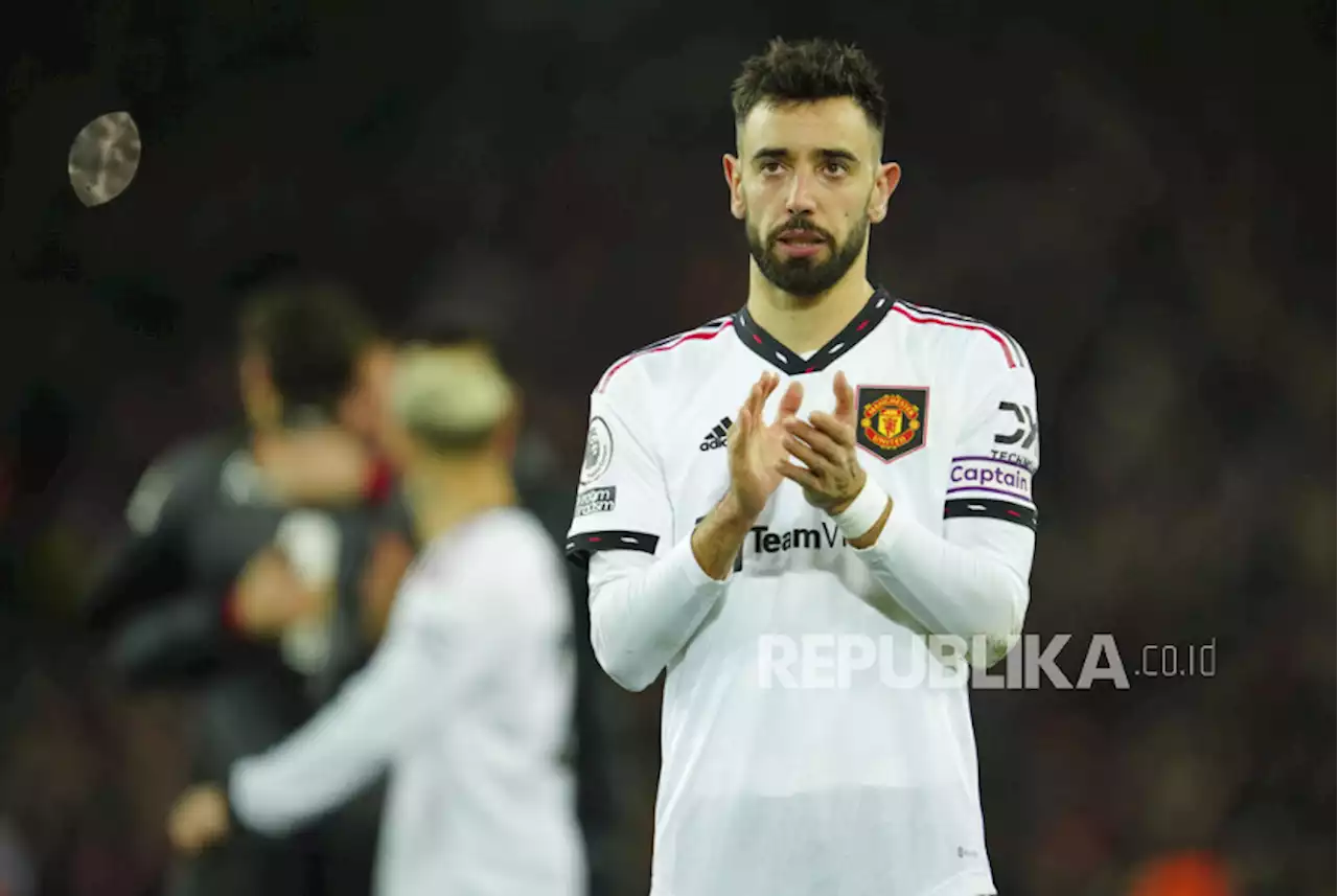 Bruno Fernandes tidak Minta Diganti Saat MU Dipermalukan Liverpool |Republika Online