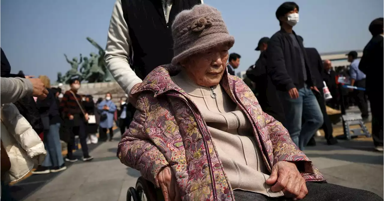 Forced labour victims protest in wheelchairs, reject S.Korea deal on Japan