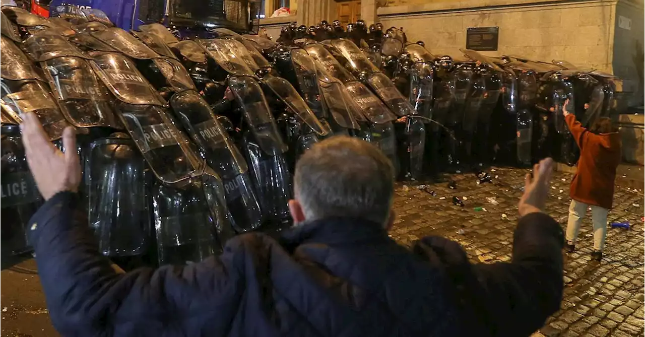 Georgian police use tear gas on protesters after parliament backs 'foreign agents' law