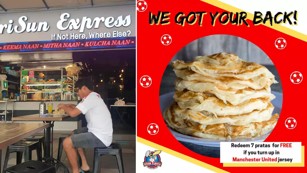 Man Utd fans actually showed up at prata shop to claim free prata kosong promo for Liverpool match loss